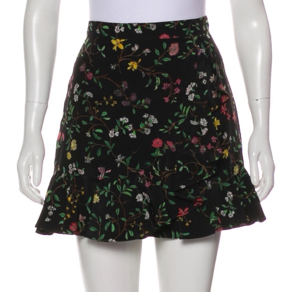 Altuzarra Dresses & Skirts - ALTUZZARA Floral print ruffled mockwrap Mini Skirt